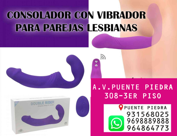 VIBRADOR DOBLE SOSTIFICADO LÉSBICO SEXSHOP PTE PIEDRA931568025